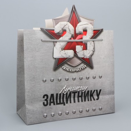 Gift package, packaging, “best defender”, 25 x 26 x 10 cm-2