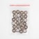 Decorative button, 2 punctures, d = 11 mm, white/silver color