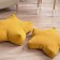 Decorative pillow "Stars", size 65x65x20 cm, yellow color