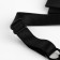 A set of metal fittings for a bow tie: ring, hook, regulator 1 cm, black color