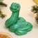 Figure "Snake Dasha" green metallic, 5x6x4cm