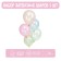 Latex ball 12 ", crystal, set of 5 pcs., Mix color