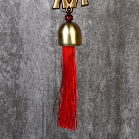 Suspension metal, textiles, plastic "Elephant with a bell" 34 cm-3