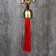 Suspension metal, textiles, plastic "Elephant with a bell" 34 cm