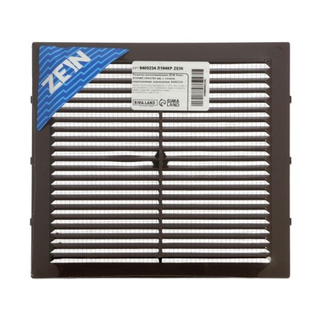 Ventilation grate Zein Lux l194kr, 194 x 194 mm, with a grid, ineffective, brown-4