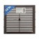 Ventilation grate Zein Lux l194kr, 194 x 194 mm, with a grid, ineffective, brown