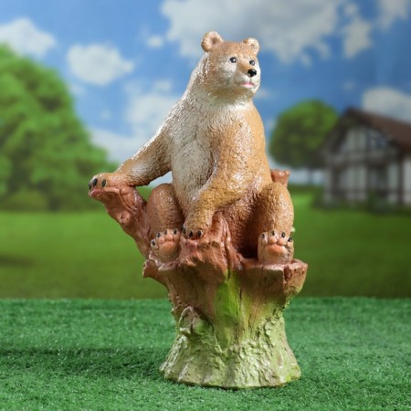 Garden figure "Mishka on a natural" brown, 32x19x20cm mix-3