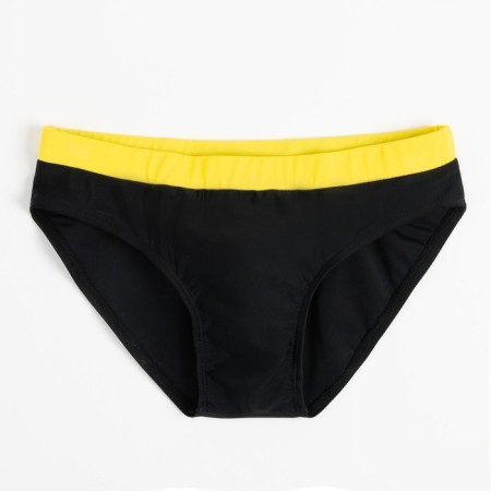 Bathing swimming trunks for the boy Minaku, black/yellow color, height 98-104