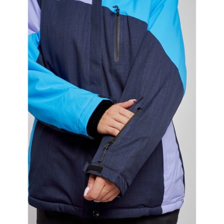 Ski costume female winter, size 52, blue color-5