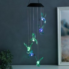 Wind music with backlighting from the solar battery 