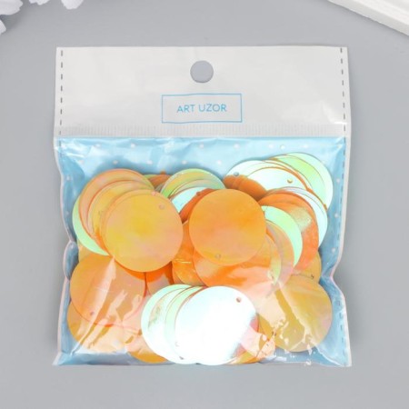 Sequins "circle" orange set 30 g d = 2.5 cm-2