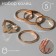 Ring set 5 pieces "grace", size mix, color gold