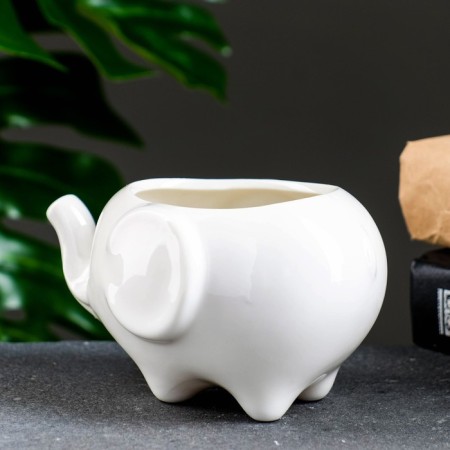 Pot "Elephant White" 13x9x7.5cm-3
