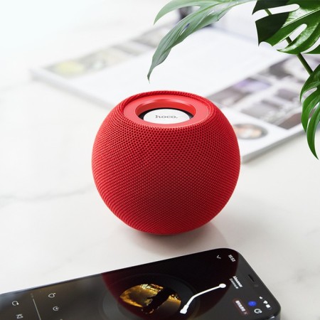 Portable column Hoco BS45, 5 W, 500 mAh, BT5.0, Microsd, FM radio, red-3
