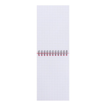 Notebook for spirals A6 80 sheets, cage, Erichkrause "Words" Plastic Cover Silkography, Blok Offset Beliece 100%, Red-2