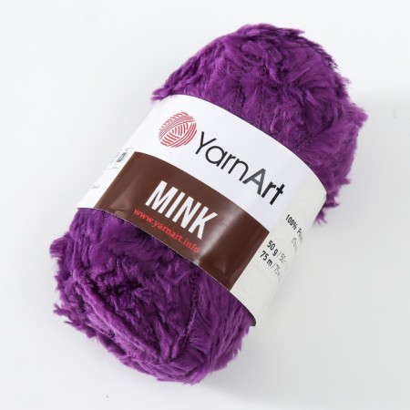 Yarn "mink" 100% polyamide 75m/50g (338 orchid)-1
