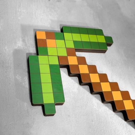 Wooden souvenir "Kirka", 22x29x1.2 cm, pixel, green-2