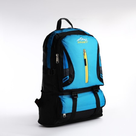 Tourist backpack 35 liters, with an increase, lightning department, 5 outer pockets, blue color-1