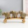 Polystone souvenir "Three elephants on the arc - exotic flowers" 27x5.5x13.5 cm