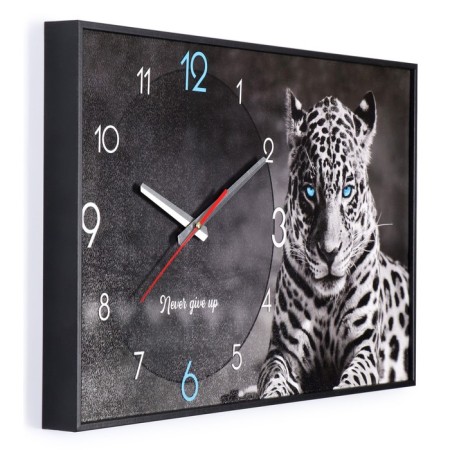 Carty clock wall, interior "leopard", smooth move, 57 x 35 x 4 cm-3
