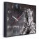 Carty clock wall, interior "leopard", smooth move, 57 x 35 x 4 cm