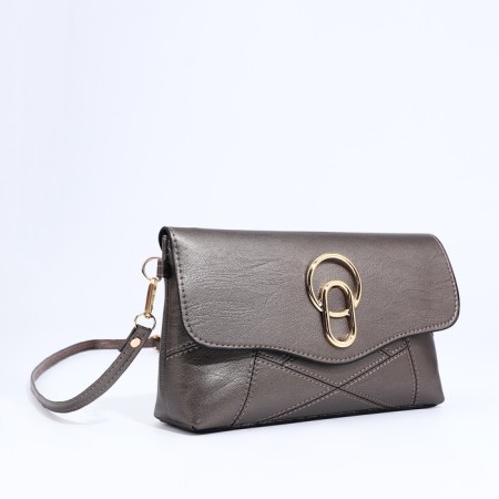 Bag-clate on magnet, long belt, bronze color-3