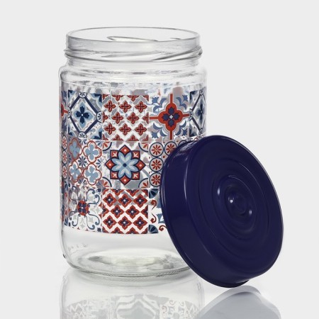 Glass Bank for bulk products "Mosaic", 660 ml-2