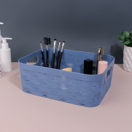 Organizer for storage "Wave", with handles, 1 section, 27 × 20 × 10 cm, color mix-4