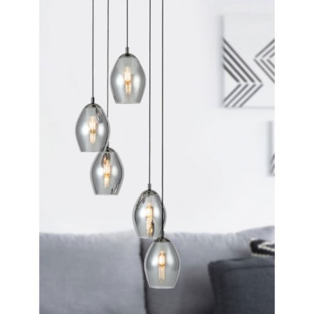 Estanys lamp, 5x60W E27, Nickel color-1