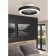 Sazan backlight fan, 3x12.6W, LED, steel, plastic, black, white, acrylic, milk 1011