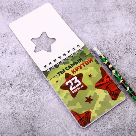 Gift set "You are the coolest", pencils 2 pcs, eraser 2 pcs, notebook-2