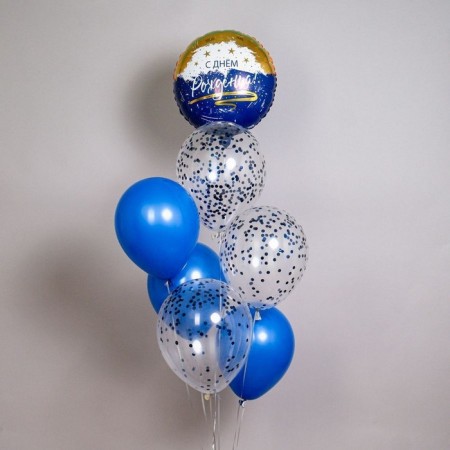Foil ball 18 "Circle" SDR blue-white "-1