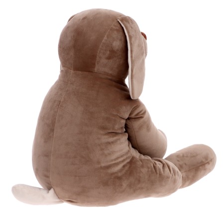 Soft toy "Charlie dog", beige-gray color, 85 cm-3