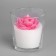 Candle in a glass "Pion", with decor