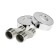 Shower system Accoona A8321, with a tropical shower, zinc, chrome