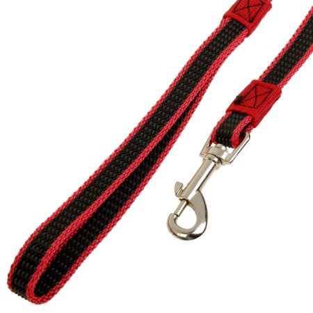 Kaponnoye zonik leash with double latex thread, 2 m x 1.5 cm, red-1