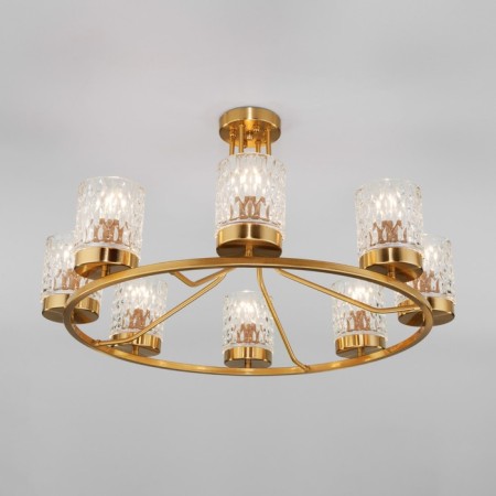 Ceiling chandelier with textured ceilings Calle, 40W, E27, 75x75x42 cm-4