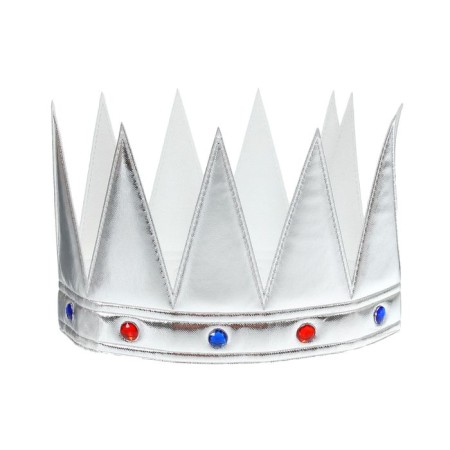 Crown "Tsar", with stones, silver color