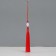 Textile suspension, plastic "Brush. Lotus" red 1.2x2.7x14.5 cm