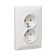 Double Luazon Lighting "Antei", 16 a, hidden, with salary, white