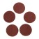 Circle of abrasive grinding tundra, for drill, M8, 75 mm, P80, 5 pcs.