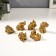 Souvenir Polystone "Golden Elephants, Drawings on the Propon" Set 6 pcs 4.7x5x33 cm