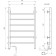 Electric towel Domoterm 109-6, 500x800 mm, left, black matte