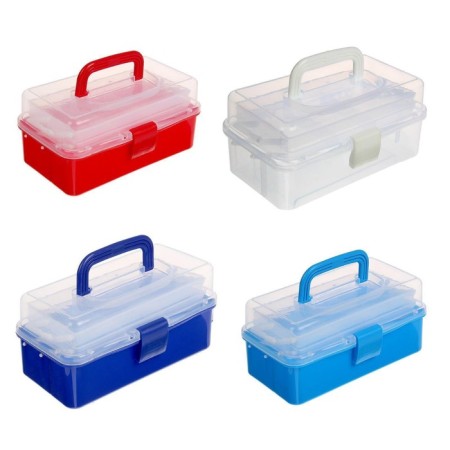 Organizer for storage, 3 departments, 27 × 17 × 13 cm, color mix-7