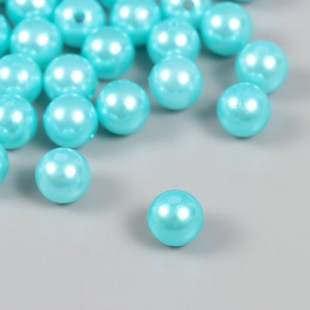 Set of beads "pearls" d 12 mm, 250 gr, blue-turquoise-1