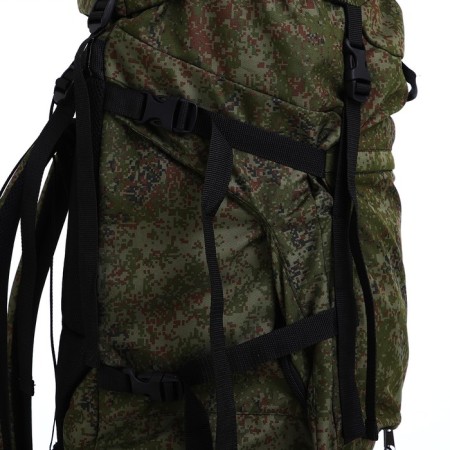 Tourist backpack, TAIF, 100 L, cord department, 2 outer pockets, green color-5