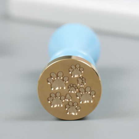 Printing for wax with a plastic handle "Traces" 2.5x2.5 cm-1