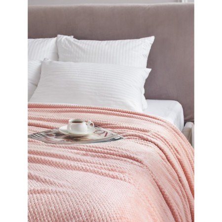 Blush blanket, size 180x200 cm, pink color-5