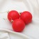 Set of balls plastic D-5.5 cm, 3 pcs "matte" red