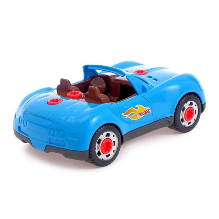 Designer "Supercar", 2 in 1, with electric screwdriver and body kit, 30 parts-6